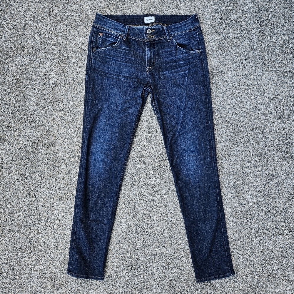 HUDSON Collin Flap Pocket Skinny Jeans Dark Wash Stretch Denim Women's Size 30